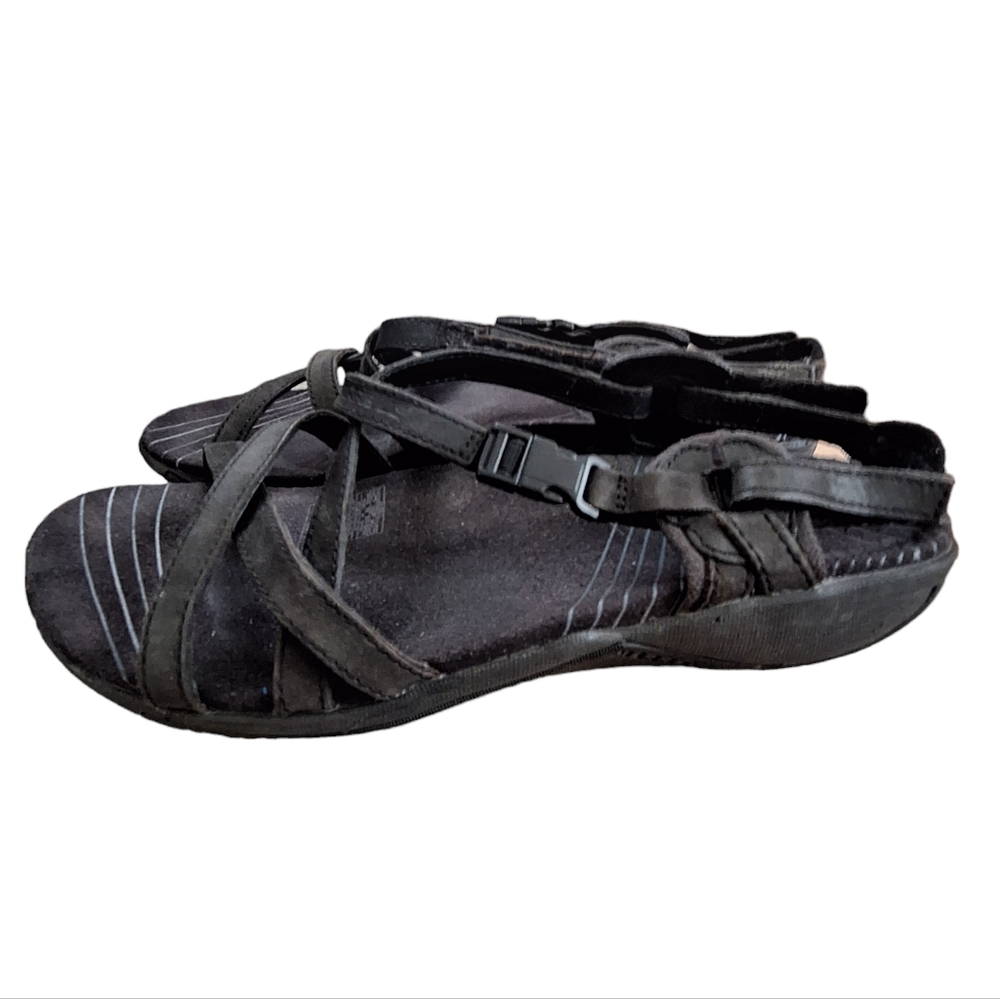 Merrell Aster Bungee Women's Black Strappy Leather Performance Sandals sz8 - Picture 7 of 9